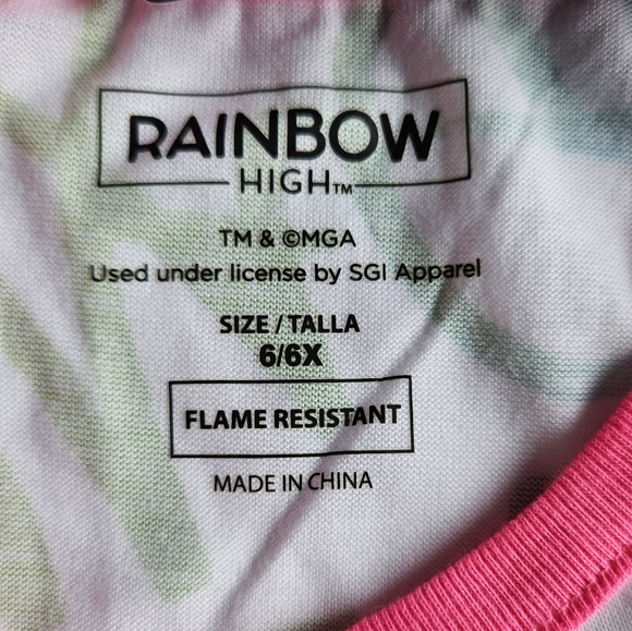 NWT MGA Rainbow High Show Pajama Set Girl's Various Sizes Shorts and Top Pink - Picture 6 of 7